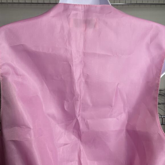 Vesuvio Napoli Men's Pink Pinstriped Vest Size S Flamboyant Vegas Tuxedo Wedding - Picture 10 of 12